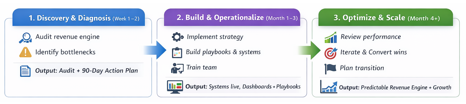 How we work together - 3 phase process